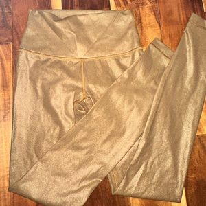 Metallic Gold Align leggings